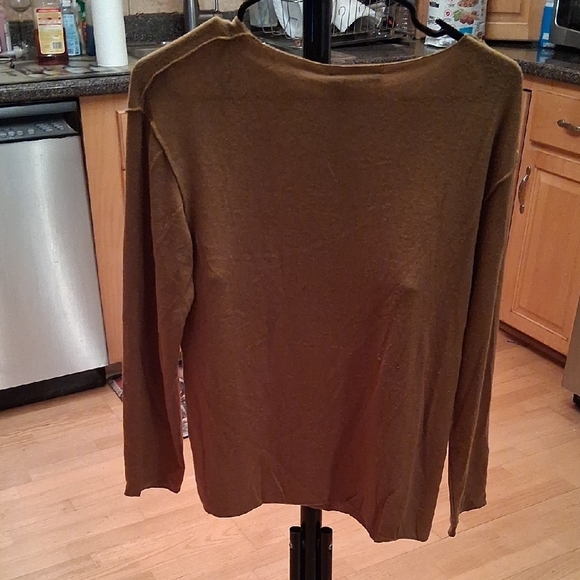 Zara Khaki Long Sleeve Tee - Picture 7 of 12